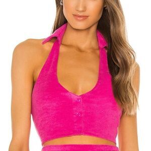 NEW Lovers and friends Miley terry top pink